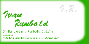 ivan rumbold business card